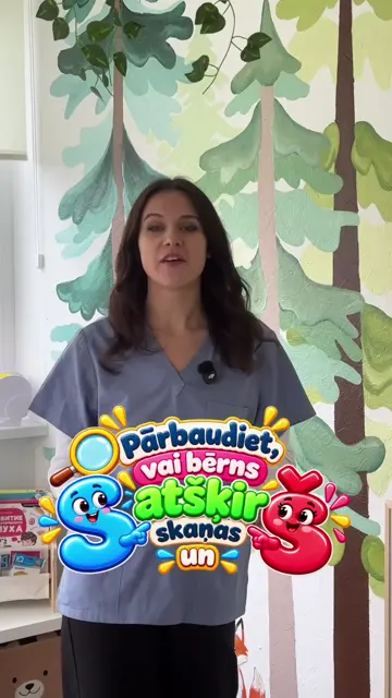 Pārbaudiet, vai bērns atšķir skaņas S un Š